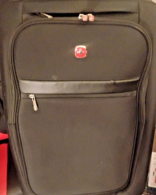 SWISSGEAR 25” Black Canvas Expandable Upright Luggage – 2-Wheel Rolling Suitcase - Image 1 of 4