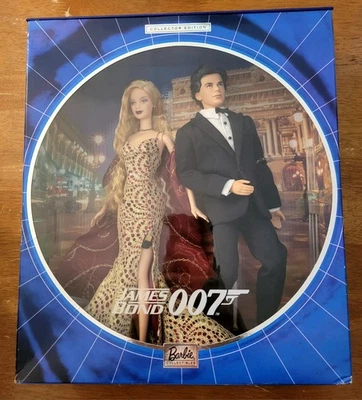 2002 Mattel B0150 Barbie Collectibles James Bond 007 Ken and Barbie Doll Set NIB - image 1 of 4