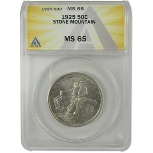 Stone Mountain Commemorative Half Dollar 1925 MS 65 ANACS SKU:I16371 - Picture 1 of 4
