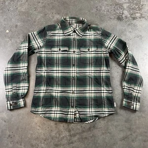 Carhartt Flanel Shirt Youth Small Green Plaid Outdoors Workwear Long Sleeve  - Picture 1 of 19