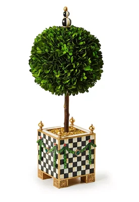 Mackenzie-Childs Emerald Luxe Boxwood Topiary - Image 1 of 2