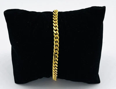 Modeschmuck Armband, unisex, Flachpanzer, vergoldet, 21 cm lang, 4 mm breit. - Bild 1 von 3