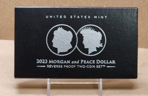 JUEGO DÓLAR MORGAN & PEACE 2023 S - **CAJA VACÍA ** - NO INCLUYE MONEDAS - Imagen 1 de 4