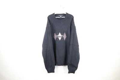 Nuevo de Lote Antiguo Años 90 Marithe Francois Girbaud Para Hombres 3XL Deletrear Suéter Tejido Argyle Foto 1 de 4