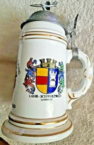 Canadian Cold War Regimental Stein 1/2L Porcelain. “1 ADHQ 1 Wing Black... - Bild 1 von 12