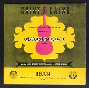 LW 5085 Campoli INTRODUCTION & RONDO CAPRICCIOSO / HAVANAISE violin LP - Bild 1 von 5