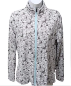 WOMENS PETER MILLAR FULL ZIP ACTIVE GOLF JACKET E4 WICKING UPF 50+ Small Gray - Picture 1 of 13