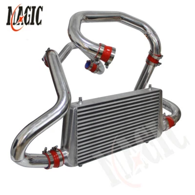 Front Mount Intercooler Kit For 96-00 Subaru Impreza GC8 WRX STI EJ20 RS Red - Image 1 of 4