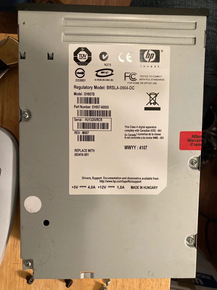 HP LTO5 AQ284A#104 EH957SB AQ280A 596278-001 693416-001 EH957A Ultrium5 LTO-5 - Image 1 of 1