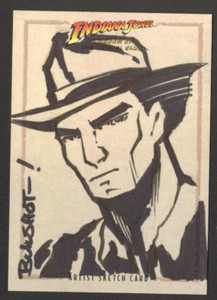 INDIANA JONES KINGDOM OF THE CRYSTAL SKULL SKETCH ART CARD BY BUKSHOT 1/1