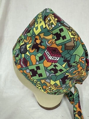 Men/Women Surgical Scrub Cap Lined Mine Cartoon  Very Cool 100% Cotton - Image 1 of 3