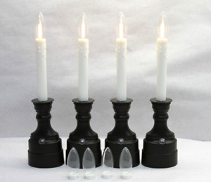 Bethlehem Lights S/4 Premium Cordless Window Candles -  MATTE ONYX
