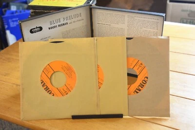 WOODY HERMAN "BLUE PRELUDE" 45RPM 7" RECORD x3 EXC CLEAN [BOX SET] [MR1B3] - Image 1 of 4
