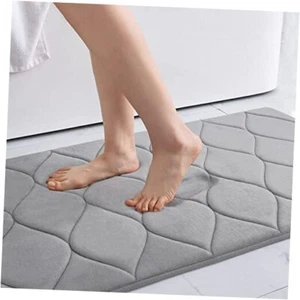 Memory Foam Bathroom Rugs, Ultra Soft & Non-Slip Bath Mat, 59''x24'' Grey - Picture 1 of 7