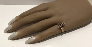 Vintage 14K Yellow Gold Seed Pearl Band Ring Size 5 - Picture 1 of 13