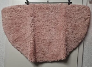 Tappeto bagno tappetino bagno rosa Ø 50x80 cm semicircolare - Foto 1 di 4