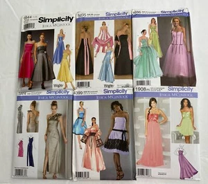 Simplicity Jessica McClintock Sewing Pattern Lot of 6 Gowns Bridal Prom Uncut - Picture 1 of 7