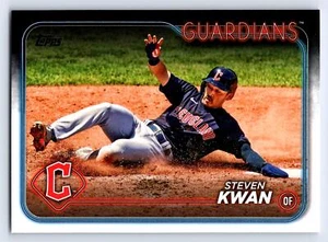 Tarjeta de béisbol Steven Kwan #312 de los Cleveland Guardians Topps serie 1 2024 - Imagen 1 de 2