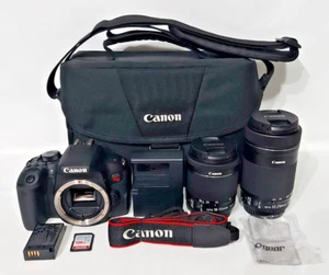 MINT Canon EOS Rebel T7i (Bundle Kit) 18-55mm Lens, 55-250mm Lens Carrying Case - Picture 1 of 19