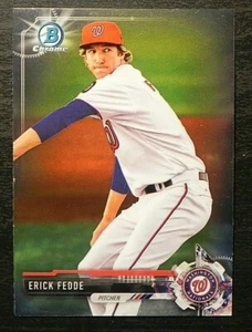 2017 Bowman Chrome Prospects BCP12 Erick Fedde Washington Nationals - Picture 1 of 2