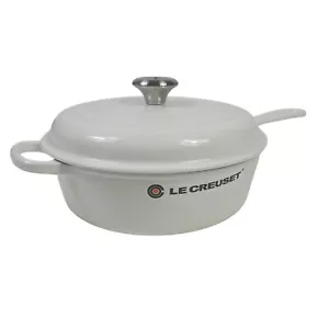 Le Creuset Enameled Cast Iron Signature Cassadou 3.75 qt. White Scuff On Lid - Picture 1 of 7