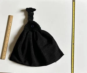 Handmade Black Crocheted Hand Towel  - Picture 1 of 4