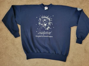 Sudadera de teatro comunitario chino 1999 It's A Wonderful talla real XL azul de colección - Imagen 1 de 4