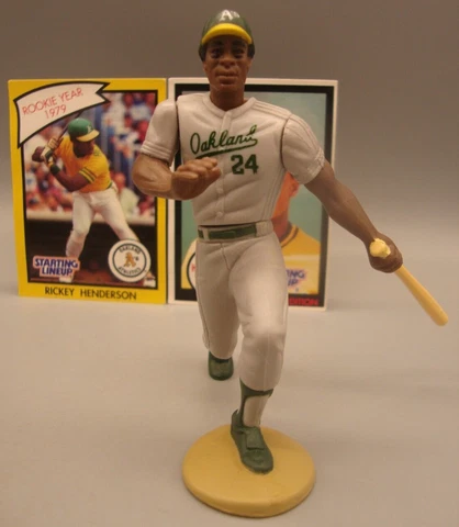 1990 LOOSE SLU STARTING LINEUP FIGURE RICKEY HENDERSON OAKLAND ATHLETICS A's Cover