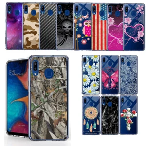 Hybrid Shockproof Hard Back Cover w/TPU Bumper Case for Samsung Galaxy A20 A50 - Picture 1 of 33