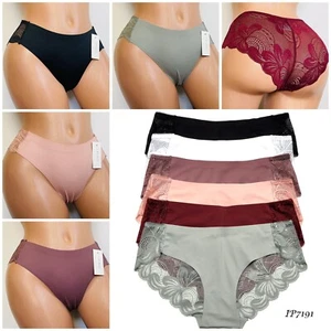 3/6 PK Women Seamless Lace Bikini Briefs Panties Lingerie Underwear Knickers 91 - Picture 1 of 15