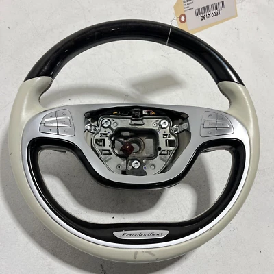 Volante Mercedes Benz S550 2014-2017 madera con palancas de cambio gris OEM Foto 1 de 4