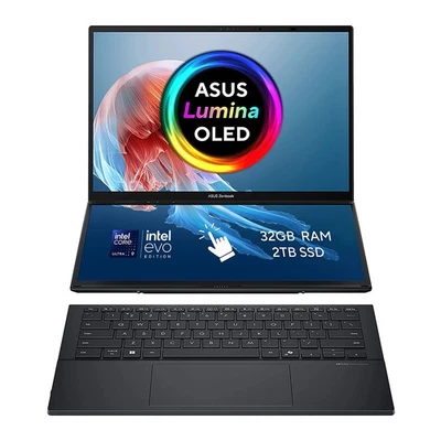 ASUS Zenbook Duo 14" OLED Laptop 3K Touch Core Ultra 9 32GB RAM 2TB SSD Grey NEW - Image 1 of 4