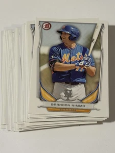 Lotto 30 carte Bowman Draft Top Prospects Rookie Brandon Nimmo Mets 2014 - Foto 1 di 1