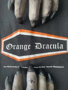 Orange Dracula T-shirt Woolsworths For Weirdos Seattle Washington Pike Place Lrg - Picture 1 of 14