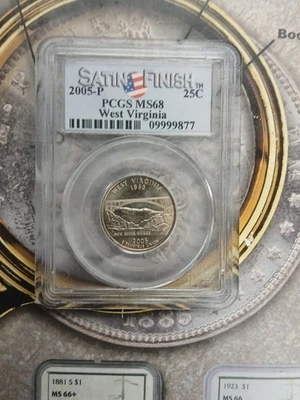 2005 P Satin Finish MS68 25C West Virginia State Quarter  TP-9689 - Image 1 of 2