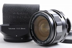 PENTAX SMC Takumar 28mm F3.5 MF Lens For M42 Mount w/Hood TOP MINT From Japan - Picture 1 of 15