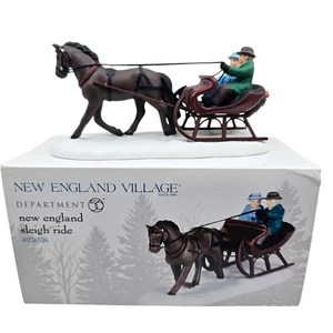 DEPT 56 NEW ENGLAND VILLAGE Accessory NEW ENGLAND SLEIGH RIDE W/Box #4036536 - Picture 1 of 7