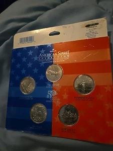 Juego de 5 monedas 1999 25c Hallmark American Spirit Collection sellado, ver fotos - Imagen 1 de 5