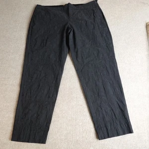 Eileen Fisher Hose XL schwarz Pull On fester Jacquard - Bild 1 von 13