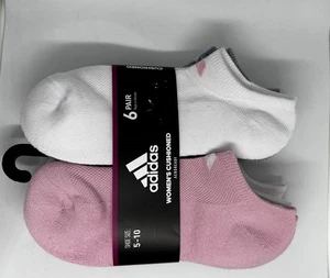 ADIDAS Womens Socks No Show Aeroready Cushioned 6 Pair Shoe Size 5-10 - Picture 1 of 5