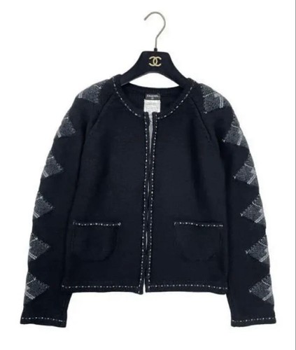 Maglione cardigan CHANEL maglia blouson Coco Mark originale 02A 38