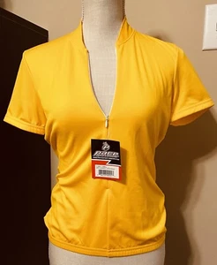 NEW ~ Pace Sportswear ~ Vaporetech Womens ~Small~ Gold Cycling Jersey Org$45~NWT - Picture 1 of 6