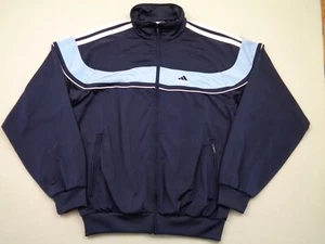 Adidas Originals Men’s Jacket Medium Blue Striped Logo Track Top Y2K Style Retro - Picture 1 of 11