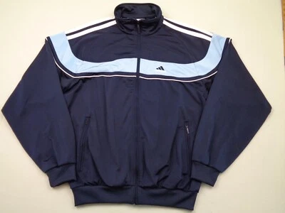 Adidas Originals Men’s Jacket Medium Blue Striped Logo Track Top Y2K Style Retro - Image 1 of 4