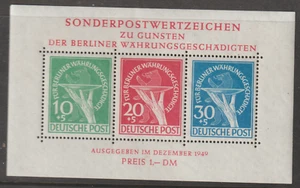 Germany Berlin Scott 9NB3a Mint MNH 1949 sheet - Bild 1 von 2
