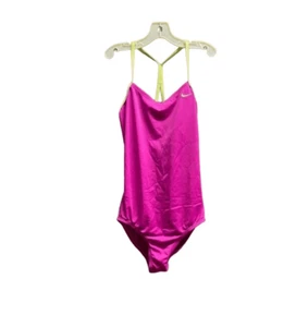 Nike pink and yellow Razorback one piece, bathing suit size medium - Picture 1 of 6