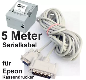 5 Meter Rs-232 Cable Druckerkabel Epson TM-T88II TM-T88III Samsung Pos-Printer - Picture 1 of 1