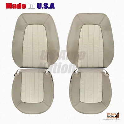 Mercury Mountaineer 2003 a 2005 conductor delantero y pasajero cubierta de asiento de cuero tostado Foto 1 de 3