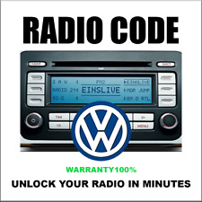 UNLOCK NAVIGATION VW RADIO CODES FULL SERIES RNS310 RCD510 3 FAST SERVICE