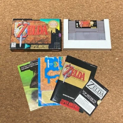 1992 vintage Super Nintendo LEGEND OF ZELDA A Link To the Past CIB game - Image 1 of 4